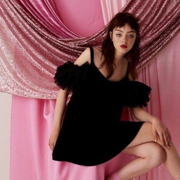 Lazy Oaf GEM Swanning Around Dress Velvet Cold Sho - Picture 2 of 10